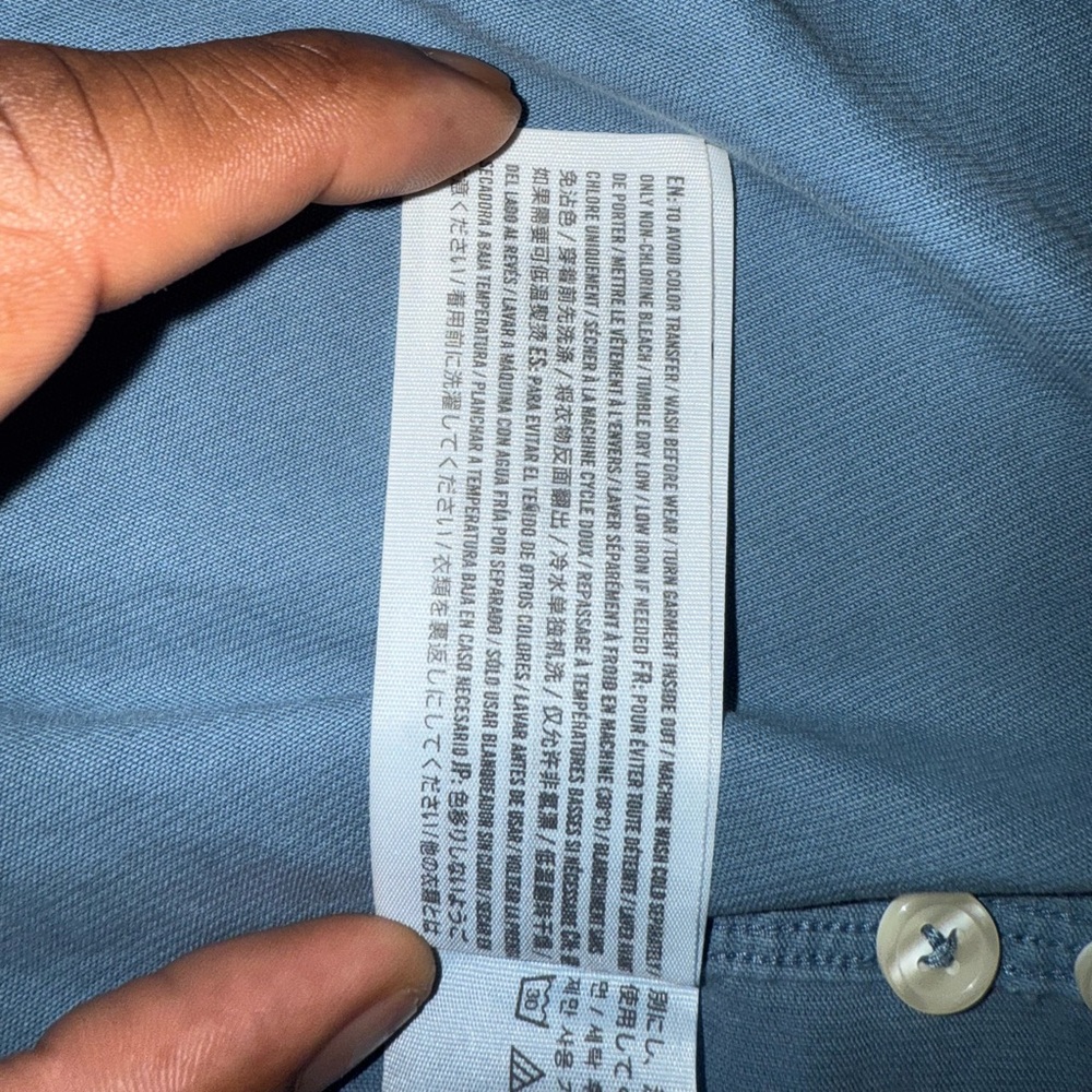 Abercrombie & Fitch Blue Corduroy Casual Button Down Shirt - Picture 5 of 10